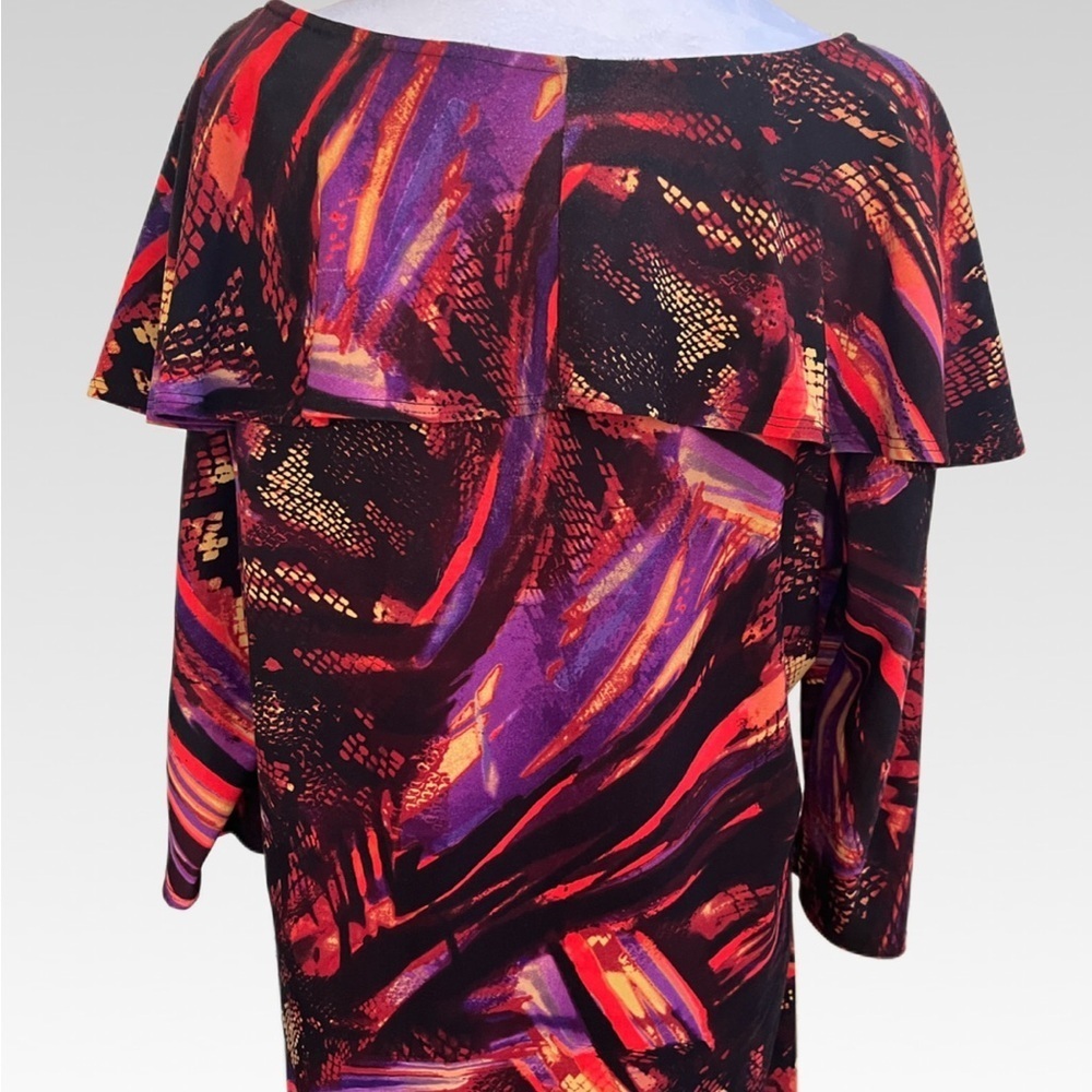 Antthony Multicolor Abstract Pattern blouse size XL - Picture 3 of 8